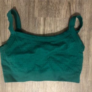 Joylab green textured sports bra